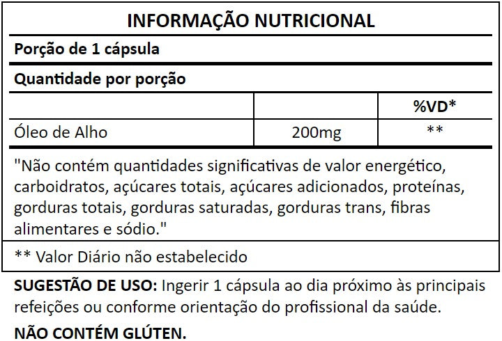 Tabela nutricional