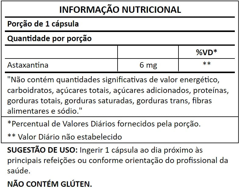 Tabela nutricional
