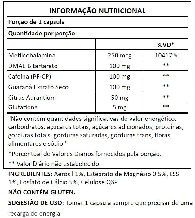 Tabela nutricional