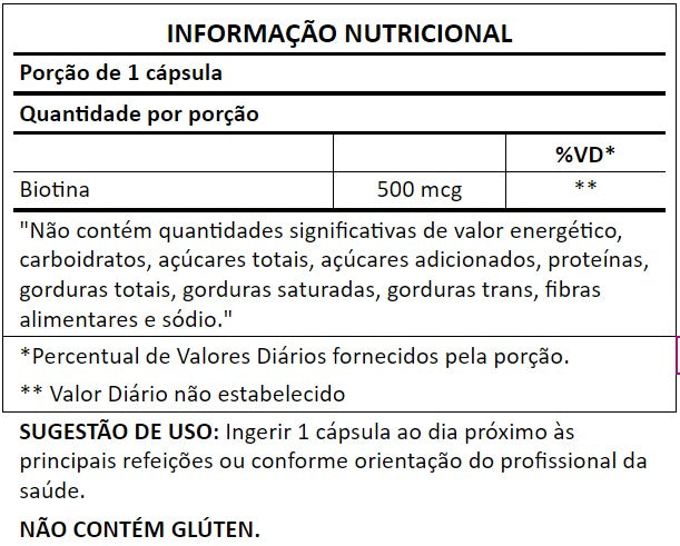 Tabela nutricional