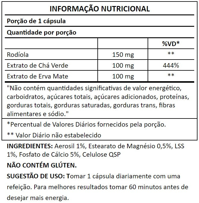 Tabela nutricional