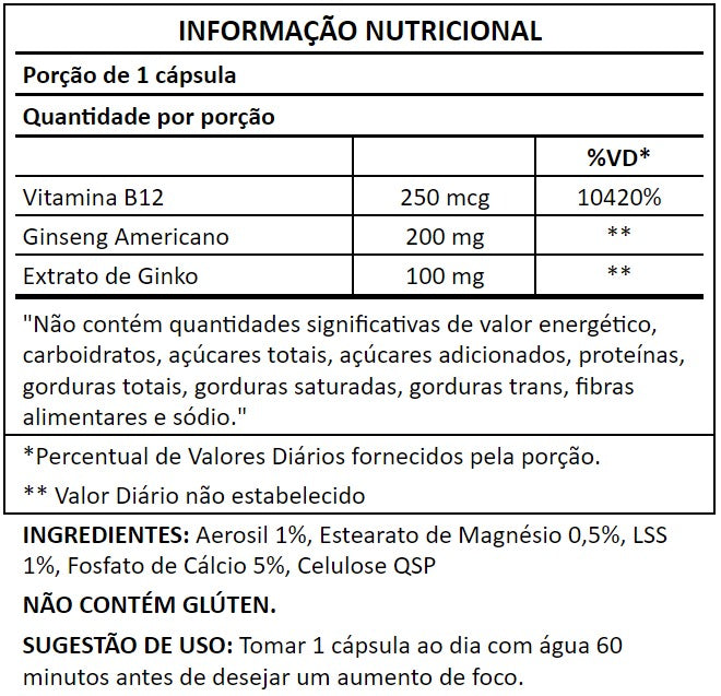 Tabela nutricional