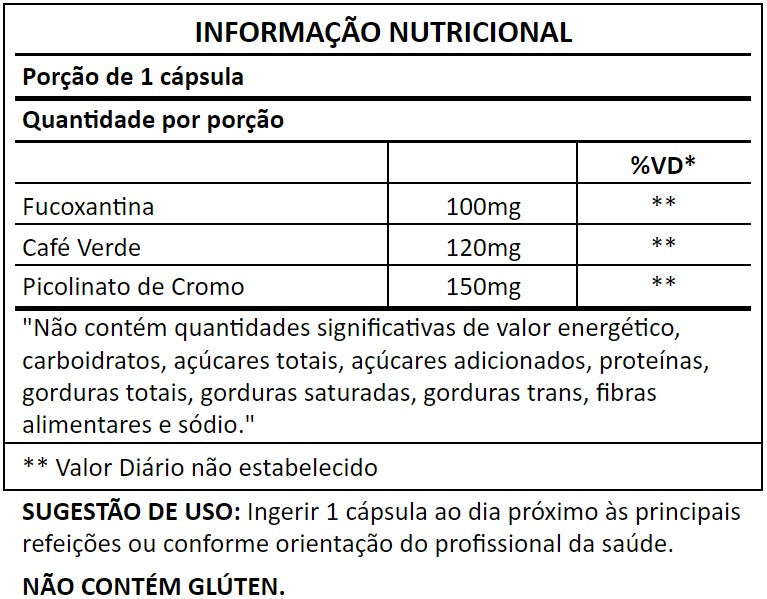 Tabela nutricional