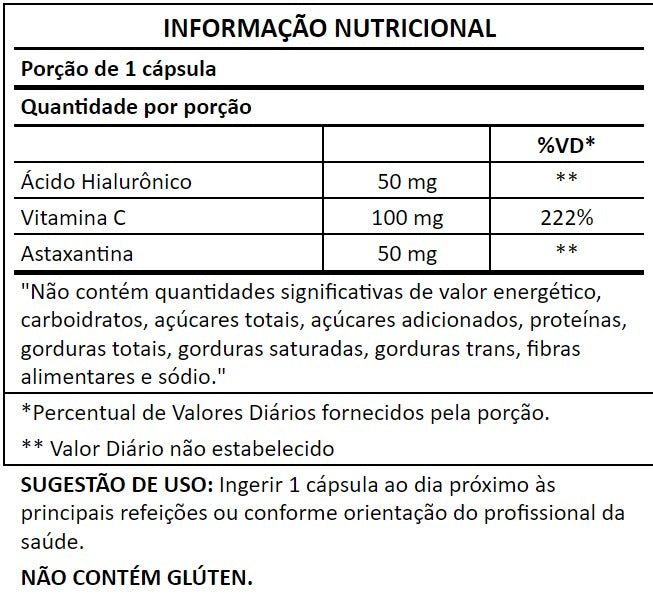 Tabela nutricional