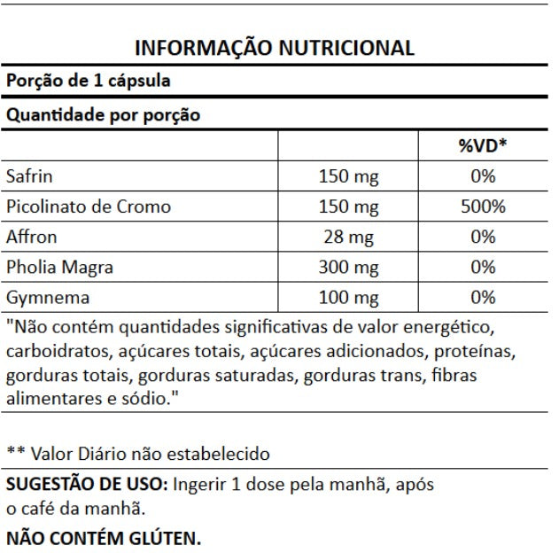 Tabela nutricional