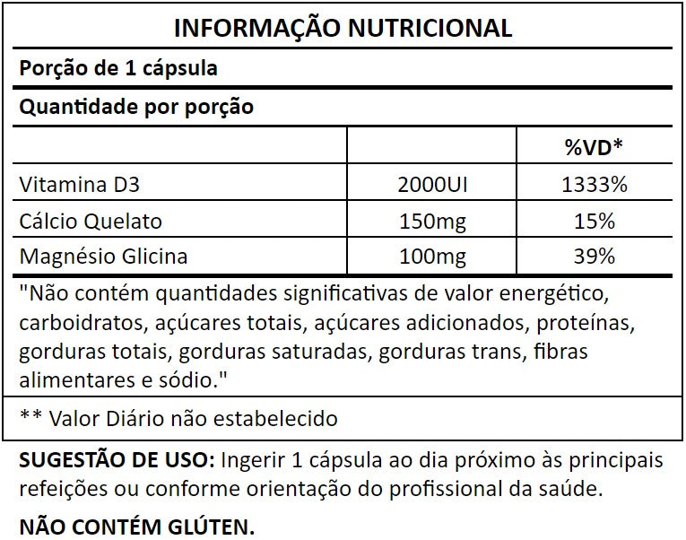 Tabela nutricional