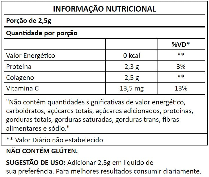Tabela nutricional
