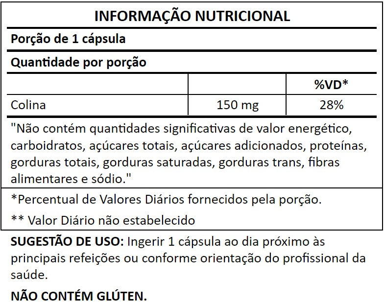 Tabela nutricional