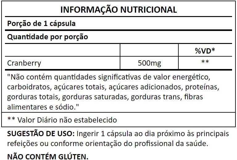 Tabela nutricional