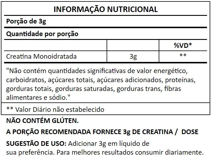 Tabela nutricional