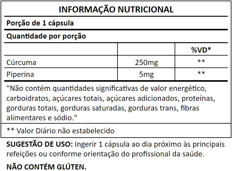 Tabela nutricional