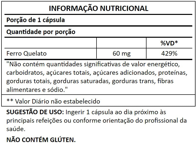 Tabela nutricional