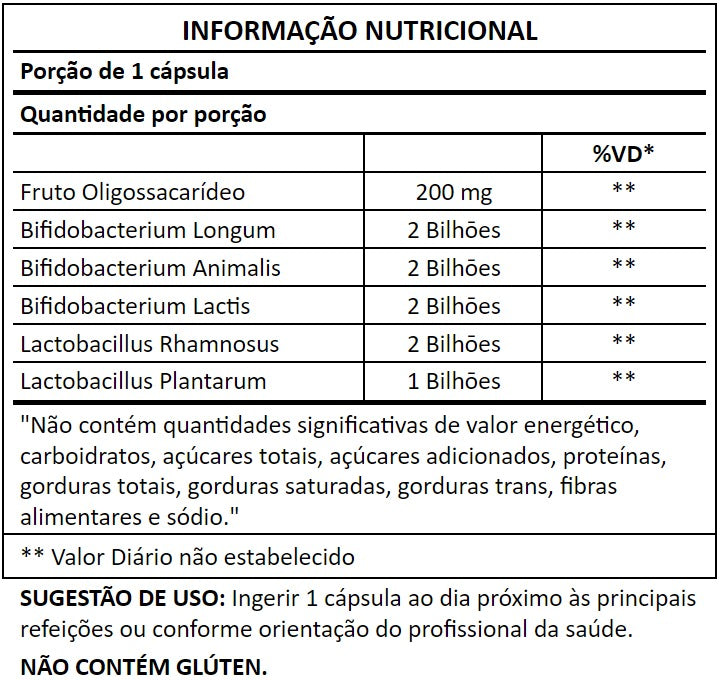 Tabela nutricional