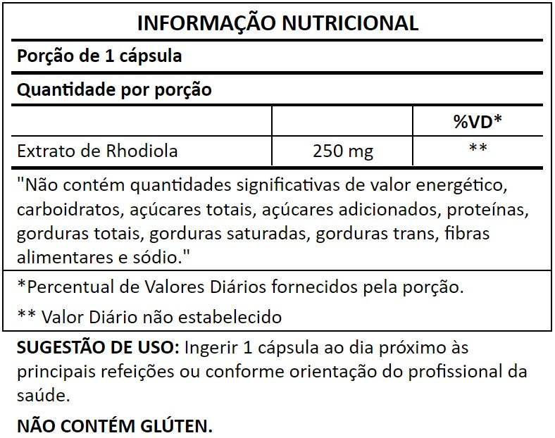 Tabela nutricional