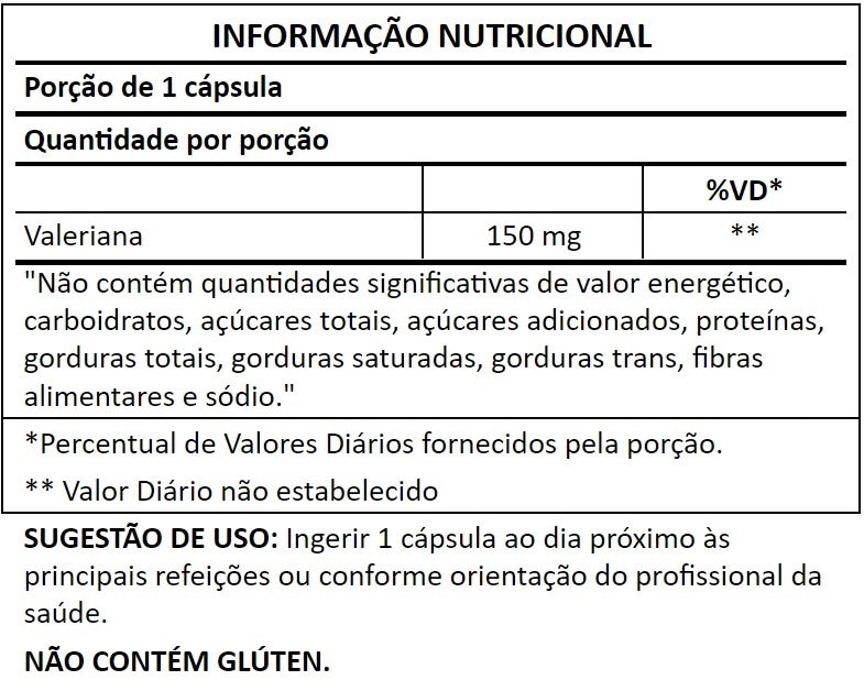 Tabela nutricional