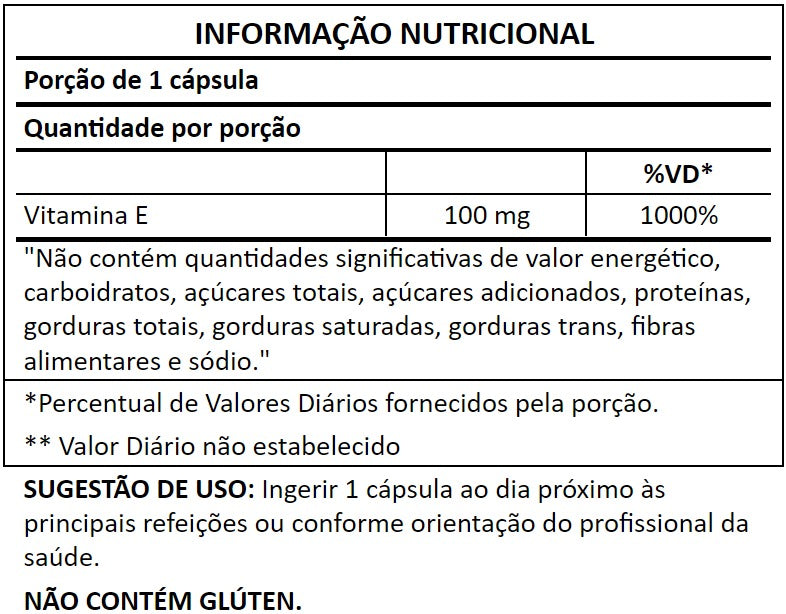 Tabela nutricional