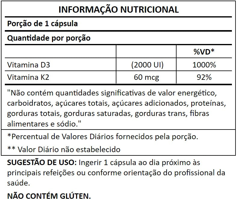 Tabela nutricional