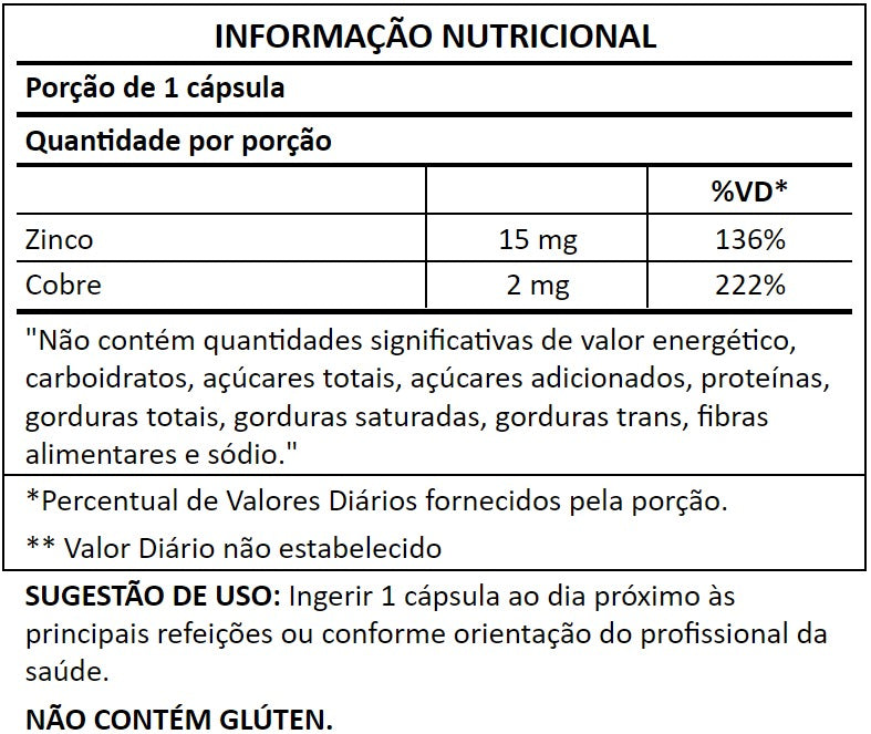 Tabela nutricional